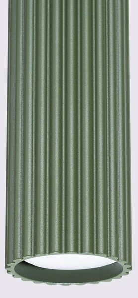 Lampa wisząca ALORA SOLLUX LIGHTING, możliwość ściemniania, zielony, salon / jadalnia, aluminium