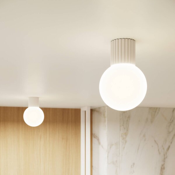Kinkiet ORBI SOLLUX LIGHTING, możliwość ściemniania, kremowy / amber, łazienka, aluminium