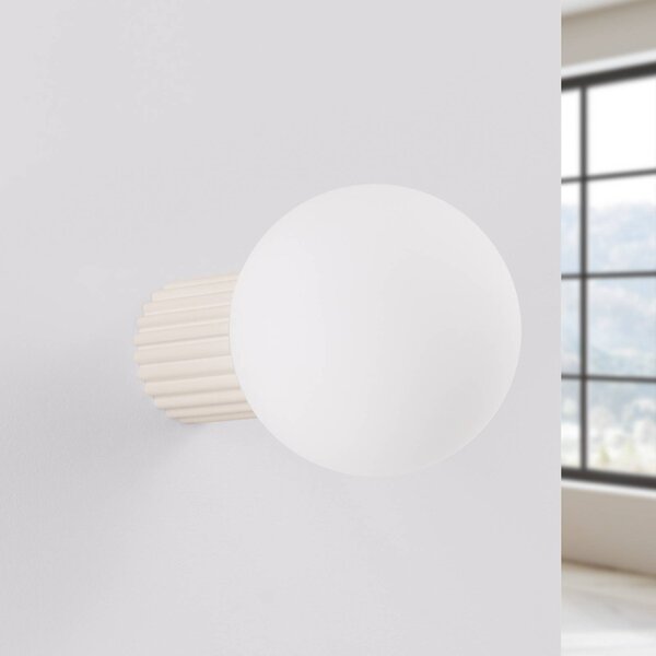 Kinkiet ORBI SOLLUX LIGHTING, możliwość ściemniania, kremowy / amber, łazienka, aluminium