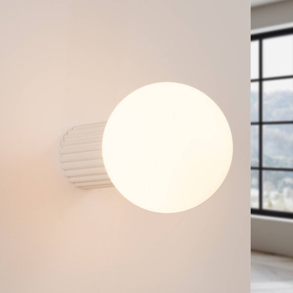 Kinkiet ORBI SOLLUX LIGHTING, możliwość ściemniania, kremowy / amber, łazienka, aluminium