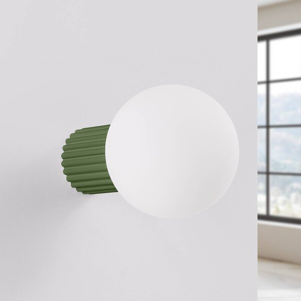 Kinkiet ORBI SOLLUX LIGHTING, możliwość ściemniania, zielony, łazienka, aluminium
