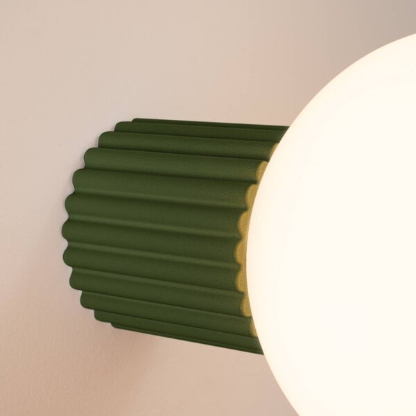 Kinkiet ORBI SOLLUX LIGHTING, możliwość ściemniania, zielony, łazienka, aluminium