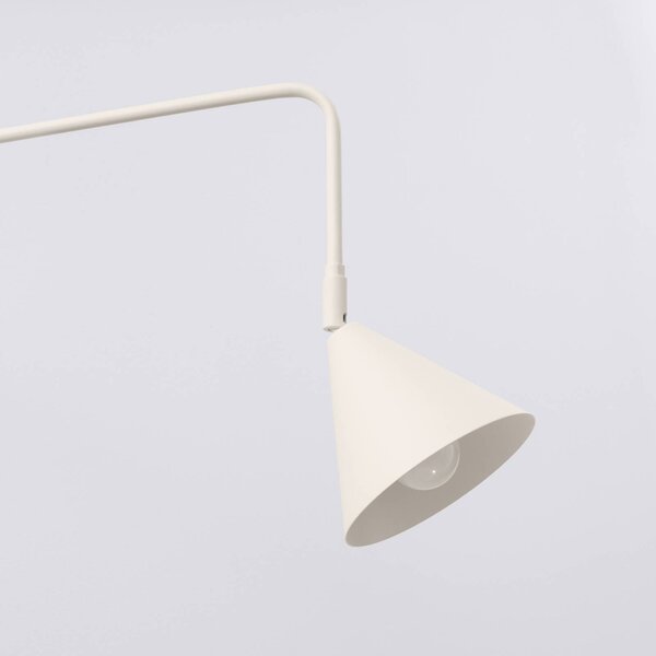 Kinkiet LYS SOLLUX LIGHTING, kremowy / amber, salon / jadalnia, metal, skandynawski