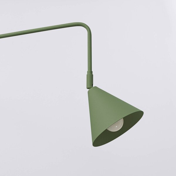 Kinkiet LYS SOLLUX LIGHTING, zielony, salon / jadalnia, metal, skandynawski
