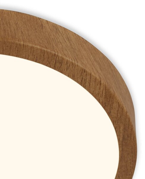 Briloner Lampa sufitowa LED Runa Wood, ciemne drewno, salon / jadalnia, metal