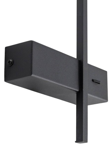 Kinkiet LED Vision Milagro Lighting, czarny, salon / jadalnia, metal, nowoczesny