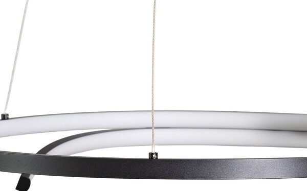Lampa wisząca Lorenzo Milagro Lighting, czarny, salon / jadalnia, metal, nowoczesny