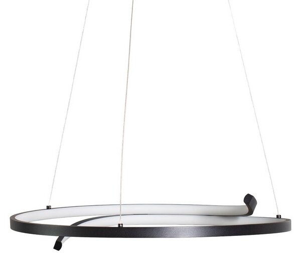 Lampa wisząca Lorenzo Milagro Lighting, czarny, salon / jadalnia, metal, nowoczesny
