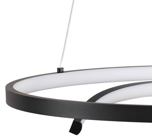 Lampa wisząca Lorenzo Milagro Lighting, czarny, salon / jadalnia, metal, nowoczesny