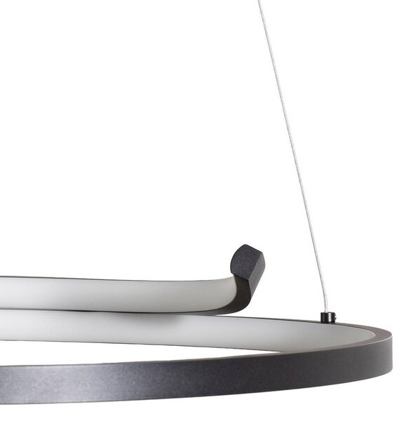 Lampa wisząca Lorenzo Milagro Lighting, czarny, salon / jadalnia, metal, nowoczesny