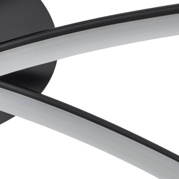 Lampa sufitowa LED Infinity Milagro Lighting, czarny, salon / jadalnia, metal, nowoczesny