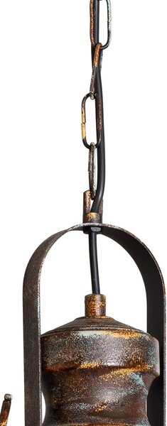 Lampa wisząca Saglam Opviq, możliwość ściemniania, brązowy / mosiężny, salon / jadalnia, metal, vintage
