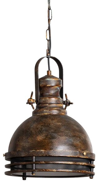 Lampa wisząca Saglam Opviq, możliwość ściemniania, brązowy / mosiężny, salon / jadalnia, metal, vintage
