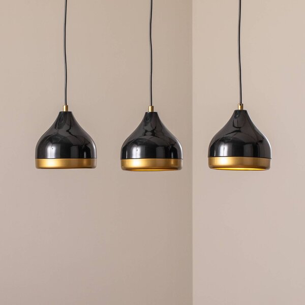 Lampa wisząca Yildo Opviq, możliwość ściemniania, czarny, salon / jadalnia, metal, nowoczesny