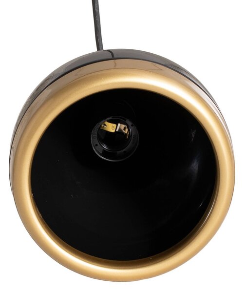 Lampa wisząca Yildo Opviq, możliwość ściemniania, czarny, salon / jadalnia, metal, nowoczesny