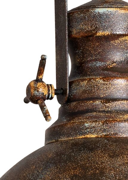 Lampa wisząca Saglam Opviq, możliwość ściemniania, brązowy / mosiężny, salon / jadalnia, metal, vintage