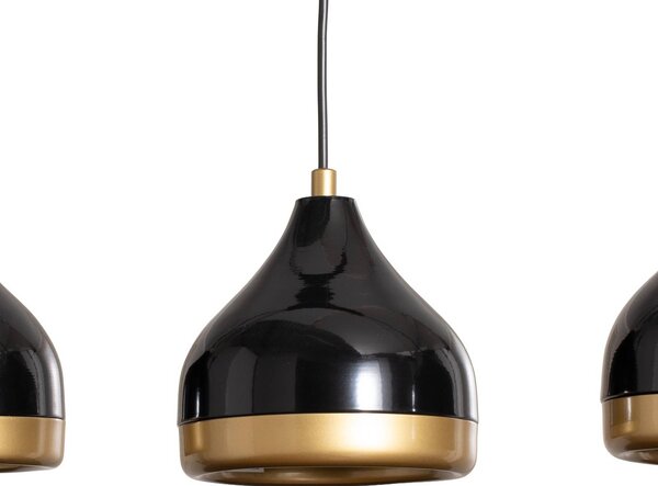 Lampa wisząca Yildo Opviq, możliwość ściemniania, czarny, salon / jadalnia, metal, nowoczesny