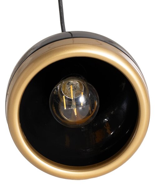 Lampa wisząca Yildo Opviq, możliwość ściemniania, czarny, salon / jadalnia, metal, nowoczesny
