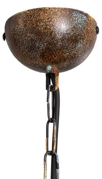 Lampa wisząca Saglam Opviq, możliwość ściemniania, brązowy / mosiężny, salon / jadalnia, metal, vintage