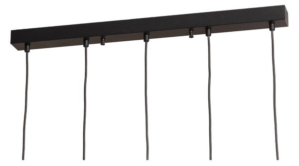 Lampa wisząca Yildo Opviq, możliwość ściemniania, czarny, salon / jadalnia, metal, nowoczesny