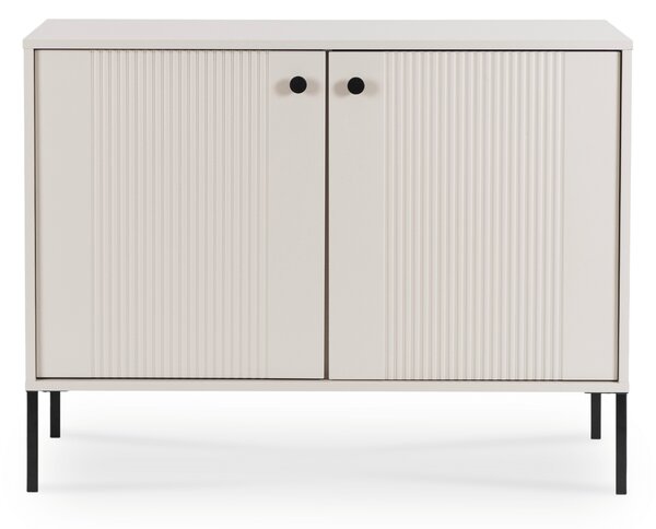 Komoda do Salonu SOFT 104 cm Kaszmir Ryflowana Dwudrzwiowa Nowoczesna
