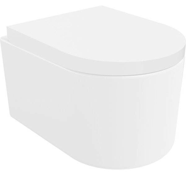 Mexen Sofia miska wc Rimless Tornado z deską wolnoopadającą twarda, duroplast, biała połysk - 30540200T