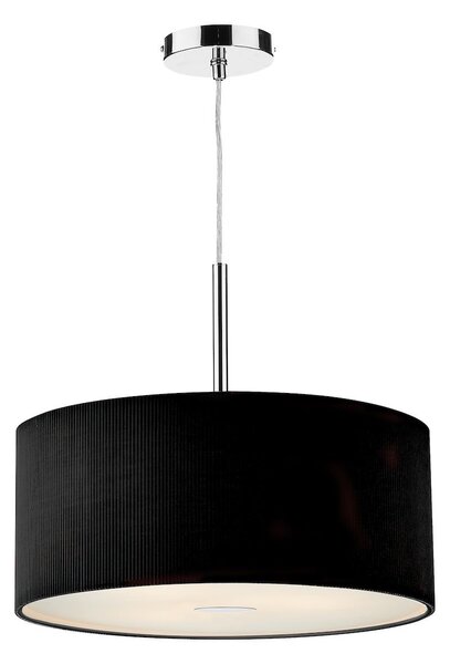 Czarna lampa ZARAGOZA - 60cm, mleczny dyfuzor