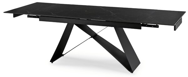 Stół Rozkładany Prostokątny VICTOR 160-240 cm Ceramiczny Czarny do Jadalni Nowoczesny Loft