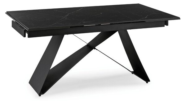 Stół Rozkładany Prostokątny VICTOR 160-240 cm Ceramiczny Czarny do Jadalni Nowoczesny Loft
