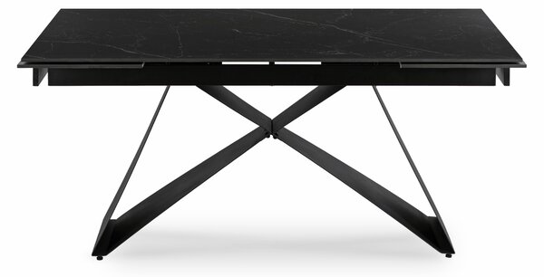 Stół Rozkładany Prostokątny VICTOR 160-240 cm Ceramiczny Czarny do Jadalni Nowoczesny Loft