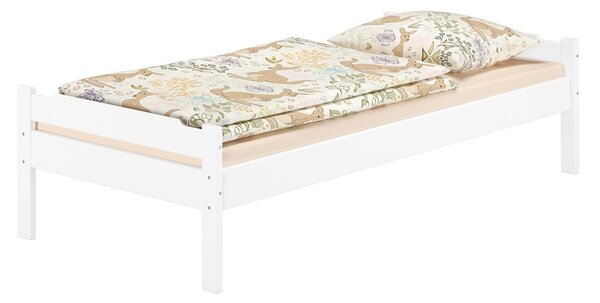 Łóżko Letino 90x200 drewniane kolor biały