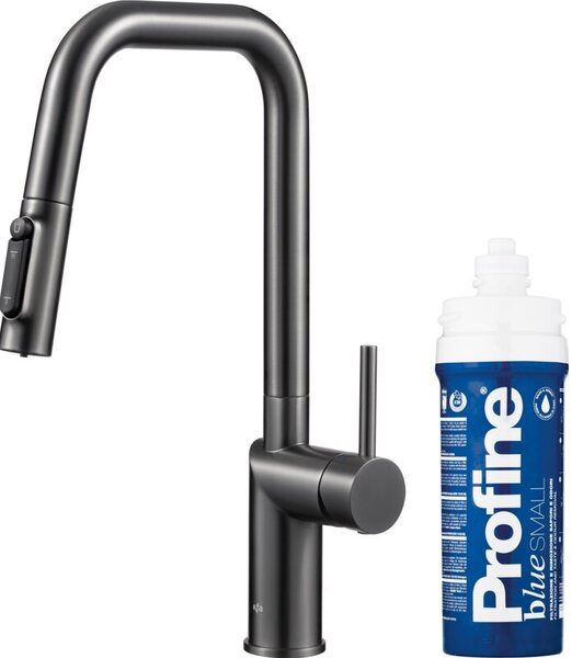 Bateria kuchenna stojÄ ca KFA ARMATURA Duero Pure Style z filtrem wody Szary metaliczny 6623-313-61
