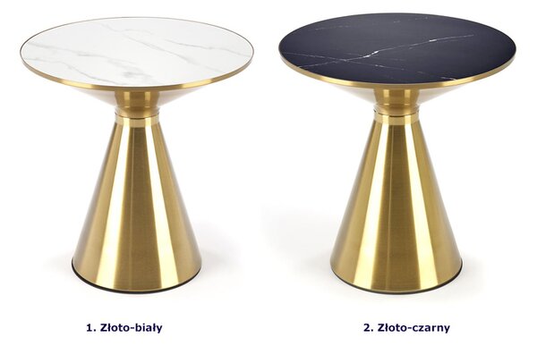 Złoto-biały stolik kawowy w stylu glamour Z3-T89