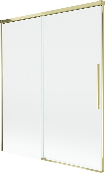 Mexen Rox parawan nawannowy 2-skrzydłowy rozsuwany 140 x 150 cm, transparent, złoty - 8C9-140-001-50-00