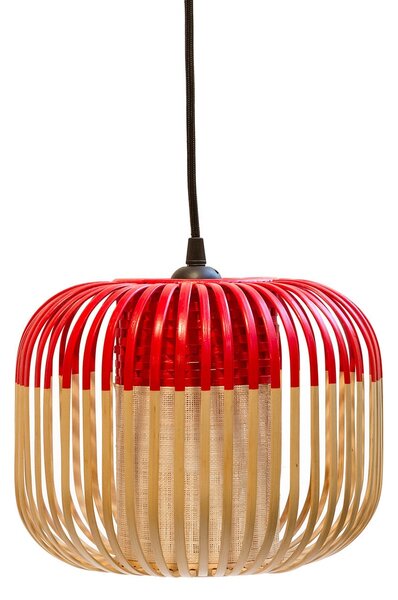 Lampa Wisząca Forestier, Bamboo, ściemnialny, czerwony, salon, bambus, design