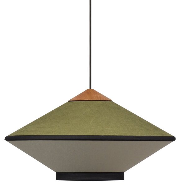 Lampa Wisząca Forestier, Cymbal, ściemnialny, zielony, jadalnia, tkanina | tekstylia, design
