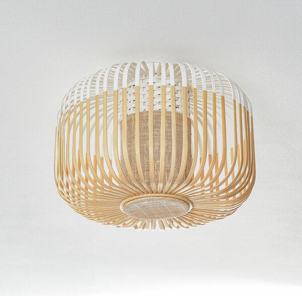 Lampa Sufitowa Forestier, Bamboo Light S, ściemnialny, biały, salon, bambus, design
