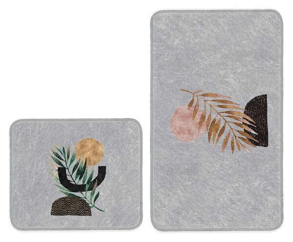 Szare dywaniki łazienkowe zestaw 2 szt. 60x100 cm – Mila Home