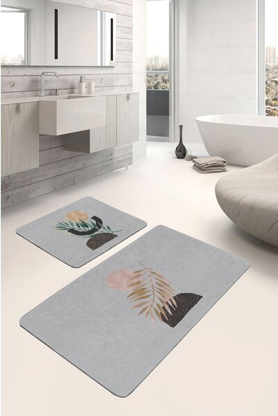 Szare dywaniki łazienkowe zestaw 2 szt. 60x100 cm – Mila Home