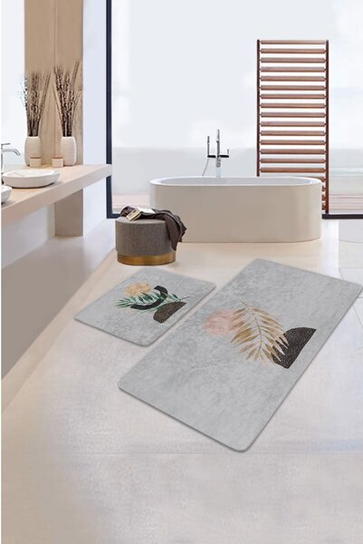 Szare dywaniki łazienkowe zestaw 2 szt. 60x100 cm – Mila Home
