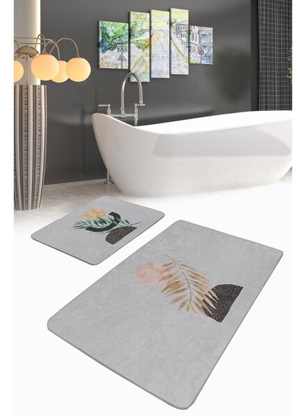 Szare dywaniki łazienkowe zestaw 2 szt. 60x100 cm – Mila Home