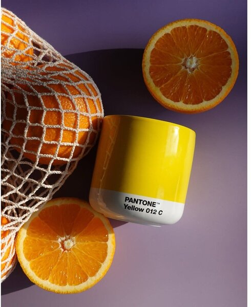 Żółta porcelanowa filiżanka do cappuccino 175 ml Yellow 012 – Pantone