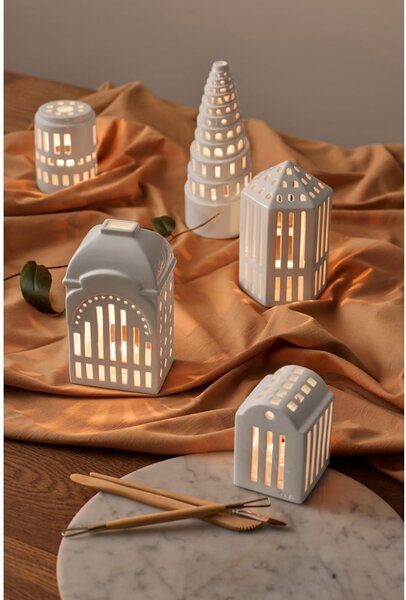 Biały ceramiczny świecznik Kähler Design Urbania Lighthouse Little Tower