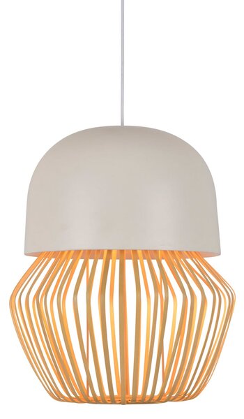 Lampa Wisząca Forestier, Anemos, ściemnialny, biały, jadalnia, bambus, design