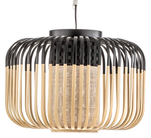 Lampa Sufitowa Forestier, Bamboo Light S, ściemnialny, czarny, salon, bambus, design