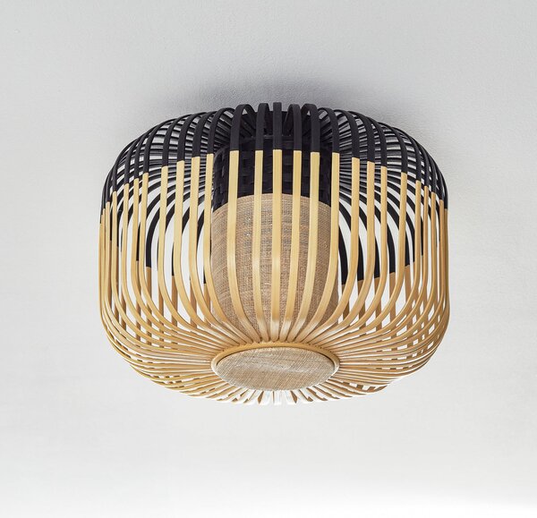 Lampa Sufitowa Forestier, Bamboo Light S, ściemnialny, czarny, salon, bambus, design