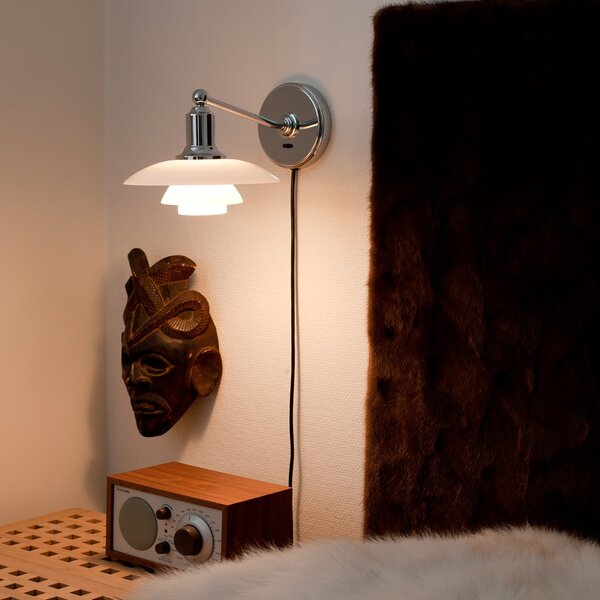 Lampa Ścienna Louis Poulsen, PH 2/1, ściemnialny, metaliczny, salon, szkło, design