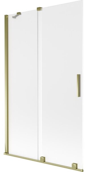 Mexen Velar parawan nawannowy 2-skrzydłowy rozsuwany 110 x 150 cm, szron, złoty - 896-110-000-31-50