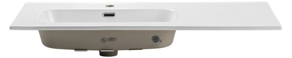 Umywalka wpuszczana lewa GO 2 100cm L biała połysk ceramiczn