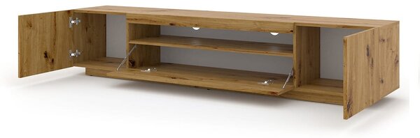 Stojąca szafka RTV z półkami artisan 200cm | Umeblowana.com